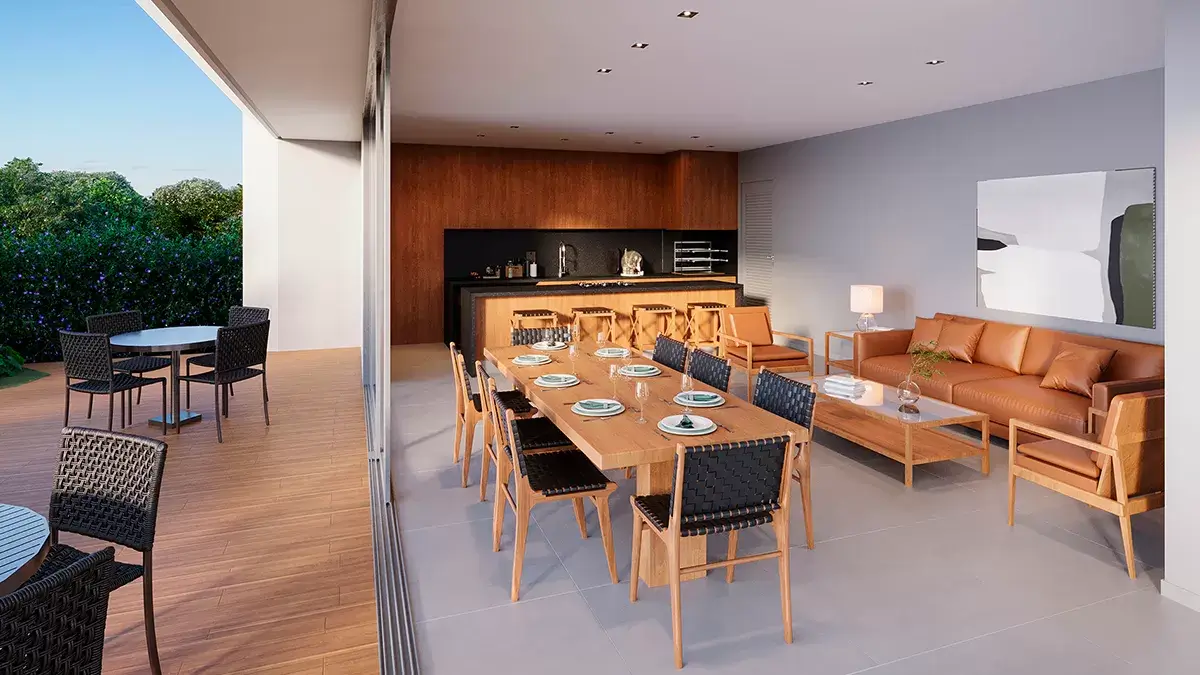 Casa Bella Parque Alphaville Campinas — casa gourmet com espaço de convivência