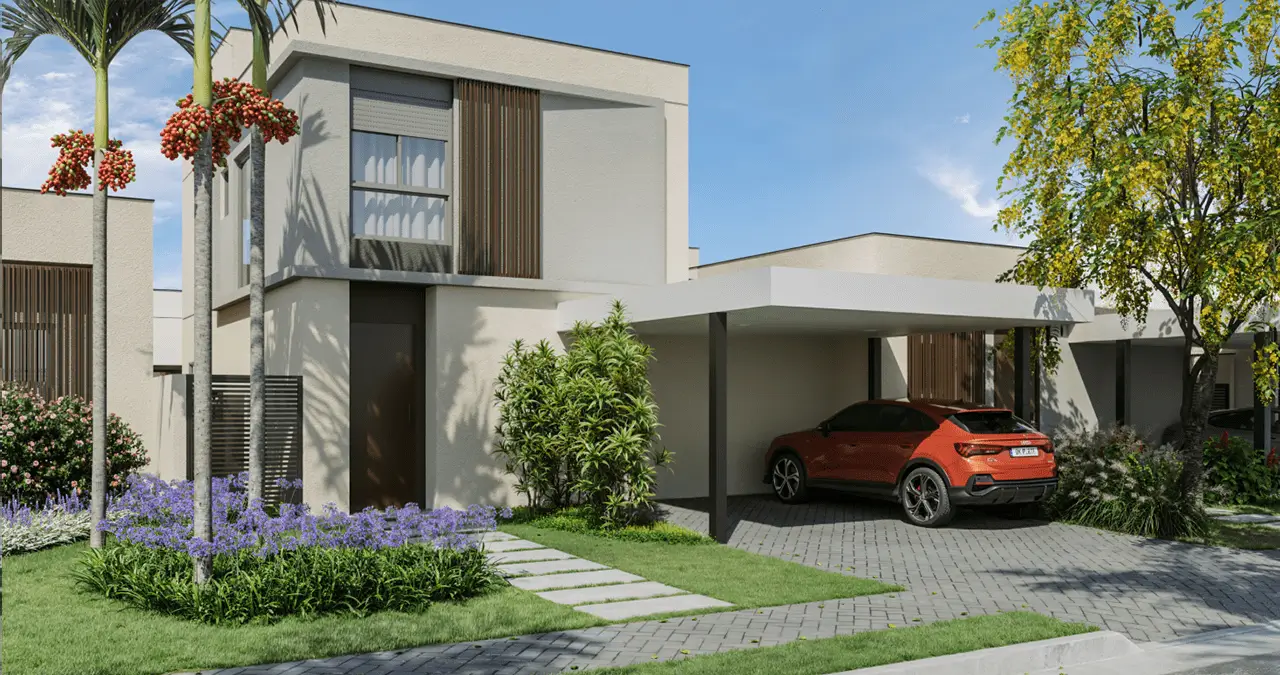 Casa Bella Parque Alphaville Campinas — Casa Harmonia de 149 m² com 3 suítes, sobrado moderno