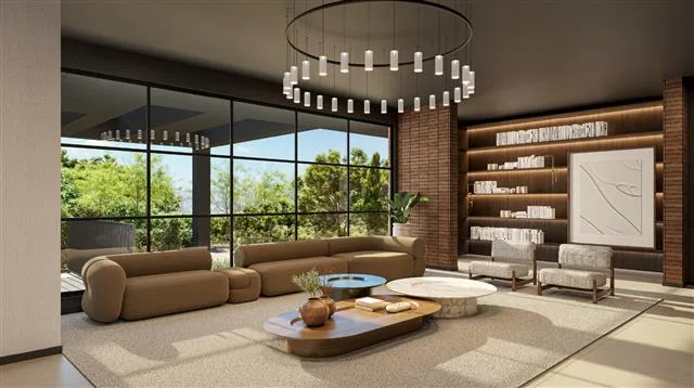 Belgravia Campinas — lobby de alto padrão do edifício residencial