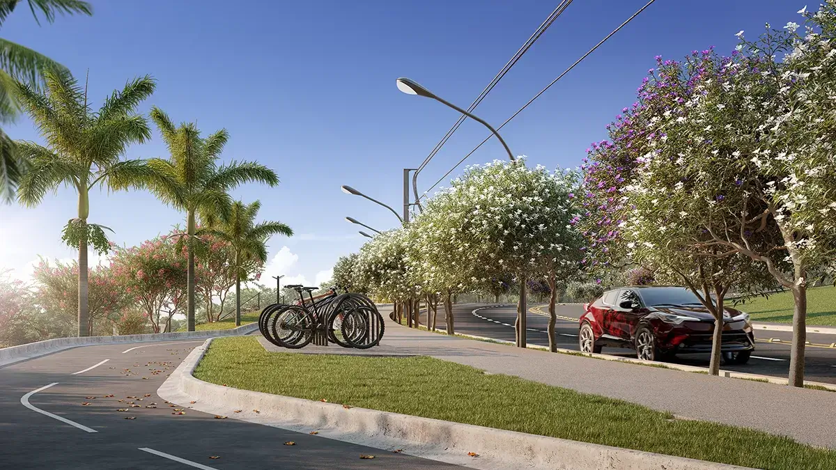 Universo Riva Campinas — ciclovia e áreas verdes do Parque Alphaville, em Campinas/SP