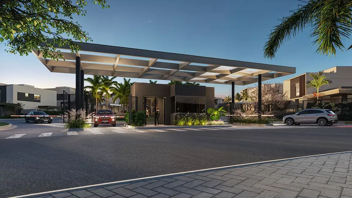 Casa Bella Parque Alphaville Campinas — portaria com segurança e controle de acesso